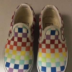 Kids vans checkers shoes